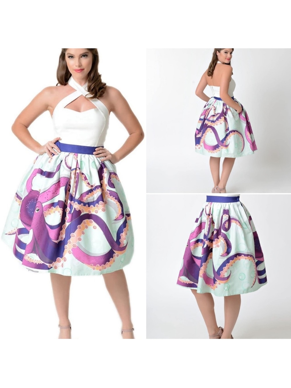Unique Vintage Octopus Skirt